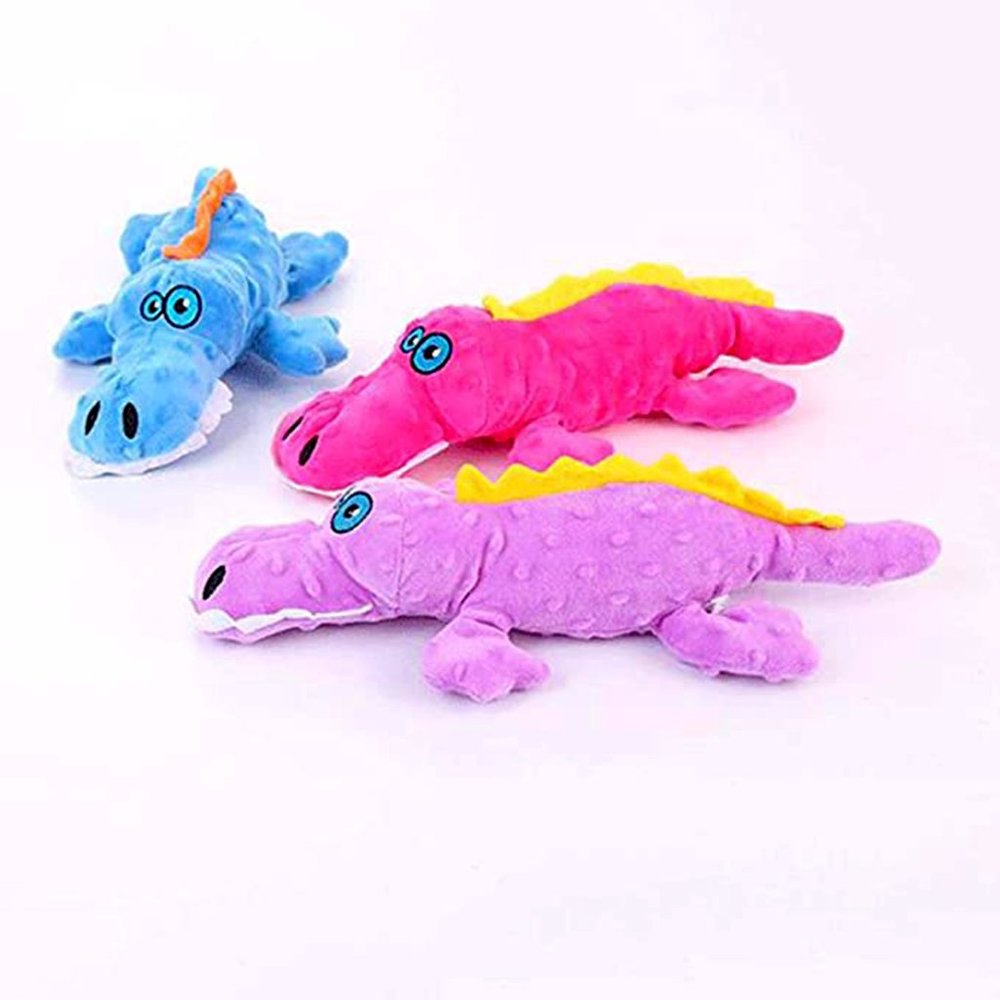 Crocodile Shape Soft Stuffed Plush Dog Chewing Toy
